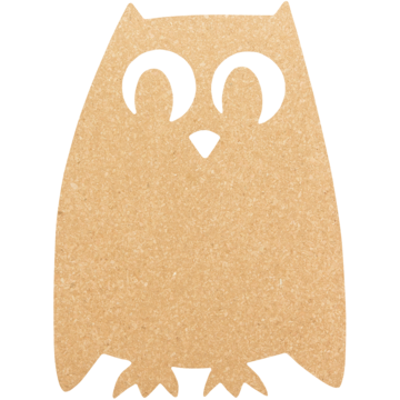 Tavle med uglemotiv til vegg