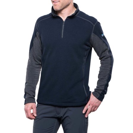 Kühl Men ́s Revel 1/4 Zip Shirt Men long-sleeved sweaters Blue XL