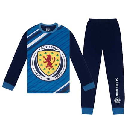 Scottish FA Pojkar Robertson 3 Sublimering Lång Pyjamas Set 7-8 År