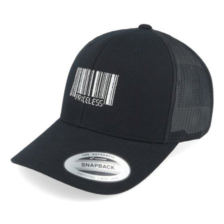 Iconic - Svart trucker Keps - Priceless Barcode Black Trucker @ Hatstore
