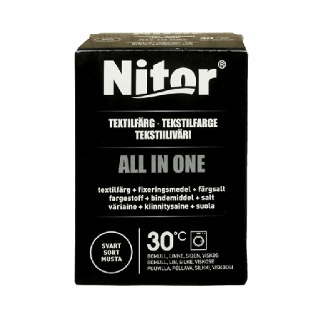 Nitor Textilfärg All In One Svart 350 g Klädvård 350G
