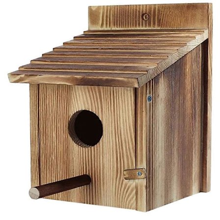 Trädgårdsfågelholk i trä Träfågelmatare Hus Trädgård Hängande Fågelhäckningsbo