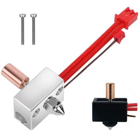 Ekstruder varmeelement oppgraderingssett - 300°C Høy temperatur Pro, Bimetallisk kobberdyse Kobber Titan belagt varme