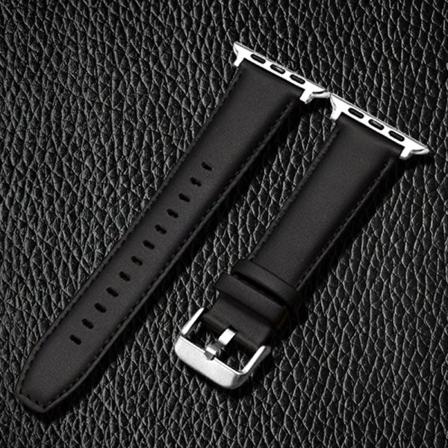 Läderklockarmband för apple watch-rem 49mm 44mm 45mm 42mm 38mm 40mm 41mm Kvinna Man armband iWatch serie 8 7 6 5 4 3 Se Band Black 42mm 44mm 45mm 49mm