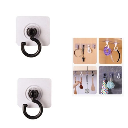 No-Drill Roterende Vægmonteret Krog - Køkkenredskabsholder