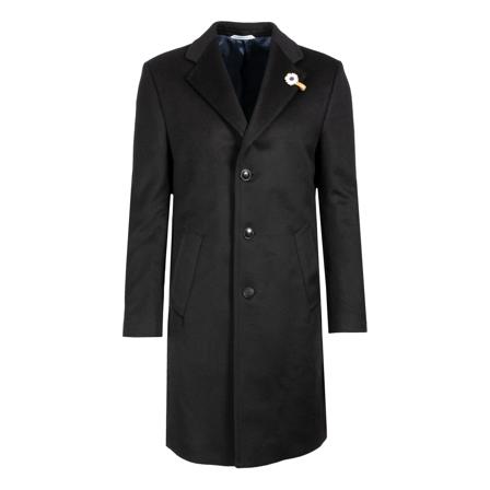Baldessarini, Single-Breasted Coats Zwart, Heren, Maat:XL