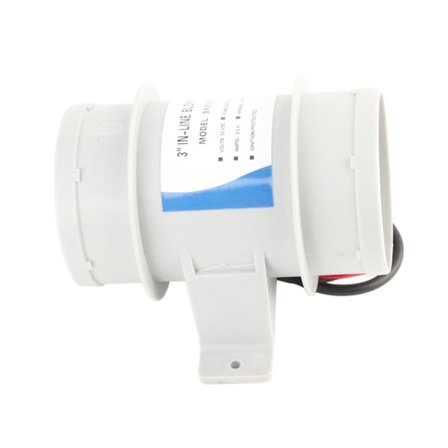 3-tommers 12V Stille Inline-vifte Inline Marine Bilge Luftvifte for Yachter Båter Luftsirkulasjon