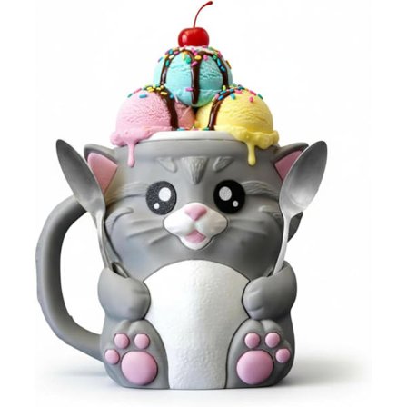 Ben & Jerry's Highland Cow Iskopholder med 2 Skeer og et Håndtag, en perfekt gave til Ferdinand tyr-elskere.