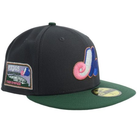 New Era - MLB Grå fitted Keps - Hatstore Exclusive x Montreal Expos 59FIFTY Grey/Olive Green Fitted @ Hatstore