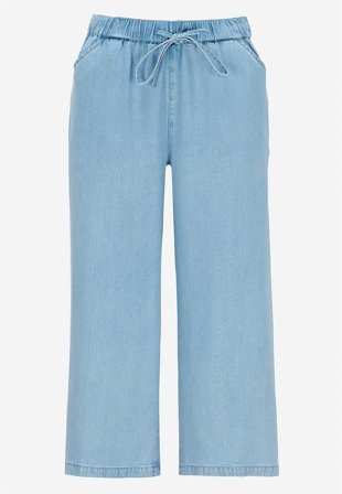 Cellbes of Sweden - Ultrabløde Premium culottebukser i lyseblå / denim til damer i størrelse 58/60