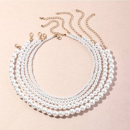Pearl Chain Choker Halsband Pearl Choker