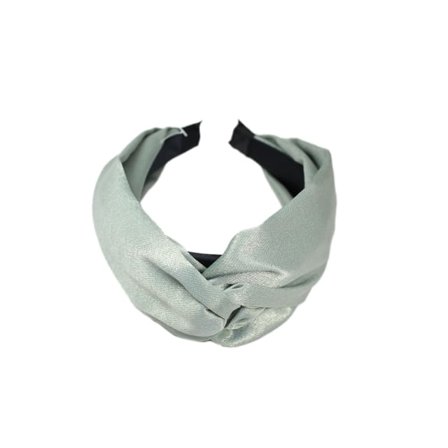 Complement Bredare Diadem I Sidenimitation Med Vriden Detalj Hårband Dam Blå