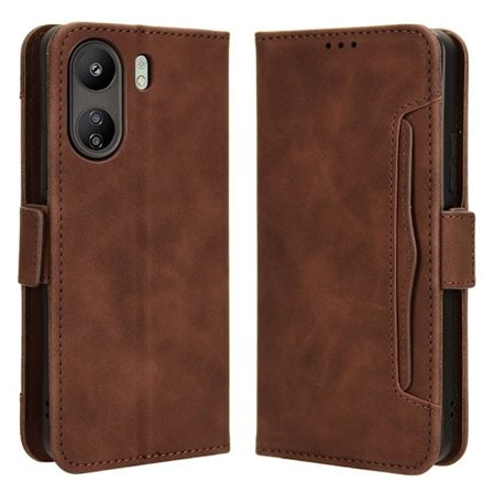 Xiaomi Redmi 13C 4G Etui med Aftagelig Kortholder Brun