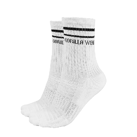 Gorilla Wear Crew Socks 2-Pack, White