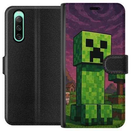 Yhteensopiva Lompakkokotelo Sony Xperia 10 IV Romanttinen ramadan-kuvaus kukilla, lyhdyillä, tähdillä ja puolikuun muodossa pehmeissä pastelliväreissä