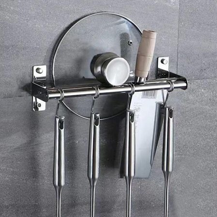 Vægmonteret håndklædestativ kroge 40CMS ENKELSTANG ENKELSTANG