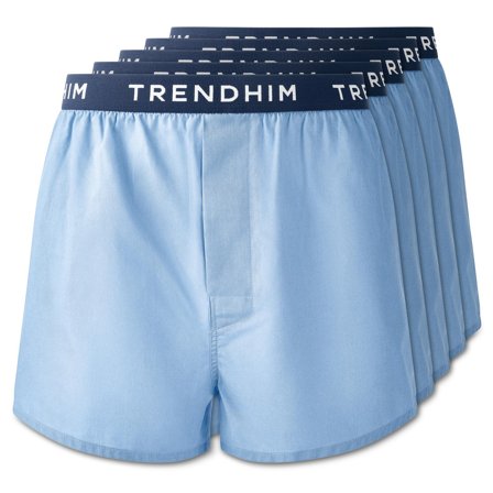 Medium - AirFeel | 5-Pack Black & Sky Blue Loose-fit Cotton Boxers for Men