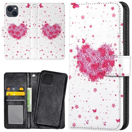 iPhone 15 Plus - Mobilcover/Etui Cover Blomsterhjerte