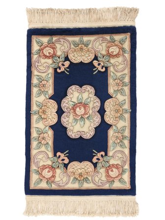 Hand Knotted China 90 Line Rug 60X90 Wool Brown/Black Small