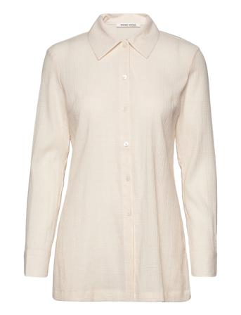 Julietta Gathered Check Shirt Cream Wood Wood