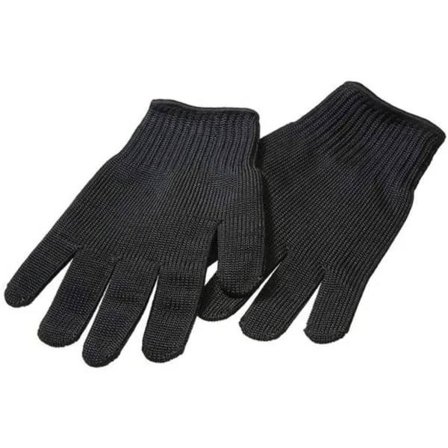 Kevlar og rustfrit stål M sorte beskyttelseshandsker til mænd