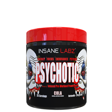 Komplett PWO Insane Labz Psykotisk Pre-Workout 35 portioner , Sour Cola - Bodyman.dk