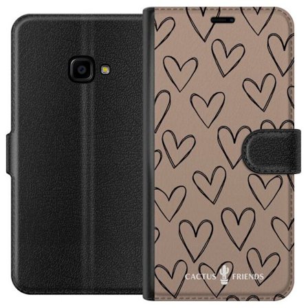 Yhteensopiva Lompakkokotelo Samsung Samsung Galaxy Xcover 4 Cactus and Friends - Earthy Sketch Hearts