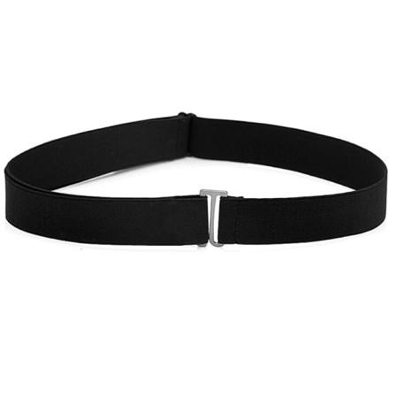 Usynlig beltespenne i plast, elastisk belte for kvinner og menn, justerbar, svart, 3 x 105 cm Black