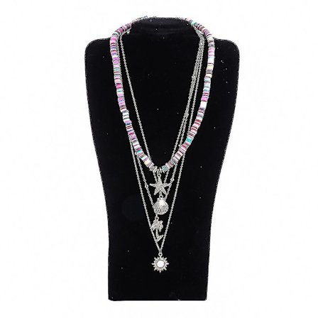 Gullfarget tynn kjede for kvinner, anhengs halskjede, skjellhalskjede, nytt smykketilbehør