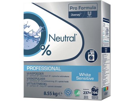 NEUTRAL Tvättmedel Pro Formula White Sensitive 8,55kg - Lyreco - Städ och hygien - Tvättmedel och klädvård - Tvättmedel