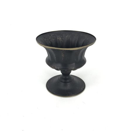 Blomkruka Vas Klassisk Urna Planter Stor Kruka Trädgård Planter Vintage Romersk Stil Skål Gyllene Planter