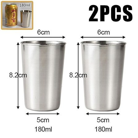 Polerade 30/70/180/320 ml Mini Rostfria Shotglas Kopp Dricka Vinglas