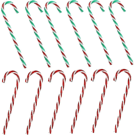 Jule Candy Cane 12stk Candy Cane Jule Candy Cane Dekoration Juletræ Dekoreret Jul
