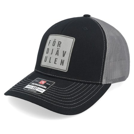 Kränkt! - Svart trucker Caps - För Djävulen Patch 112 Split Black/Charcoal Trucker @ Hatstore