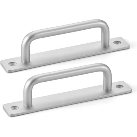 Moderni minimalistisen ovenkahvat, alumiiniseos, sopii kaappeihin, laatikoihin, pukeutumispöytiin, kaappeihin (hopea, reiän etäisyys: 192MM)