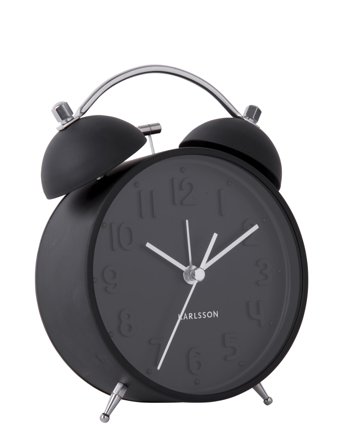 KARLSSON | Alarm Clock Iconic Matt Black | 16.5X11X5.5CM
