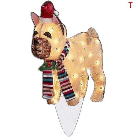 Juledekorationer Udendørs Lysende Dyr, hund, hjort, julemand udendørs
