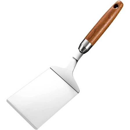 Profesjonell stekespade/skrape, rustfritt stål stekespade, grilltilbehør, hamburger stekespade, pannekakespade, ideell for B-