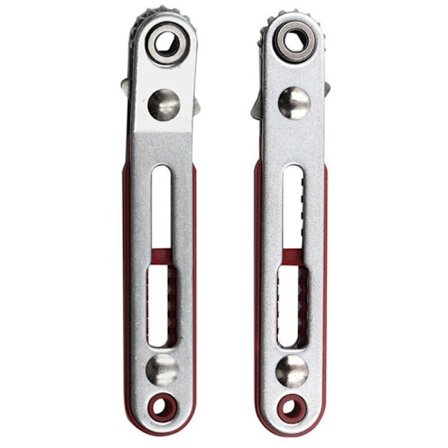 2 stk. Mini Ratchet Nøglesæt Skruetrækker Lige/Vinklet Ratchet Nøgleværktøj Dobbelt Hoved