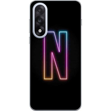 Kompatibel Mobilcover til Motorola OnePlus Nord 5 Minimalistisk neonbogstav N i farveskiftende lys mod sort baggrund