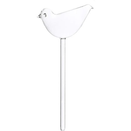 1 gjennomsiktig glassfugl lat blomster vanningsenhet med