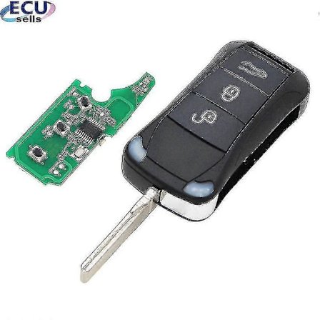 3-knapps fjärrnyckel 315mhz / 433mhz för Porsche Cayenne 2004-2012 Id46 Chip Oskuret Blad Yalo