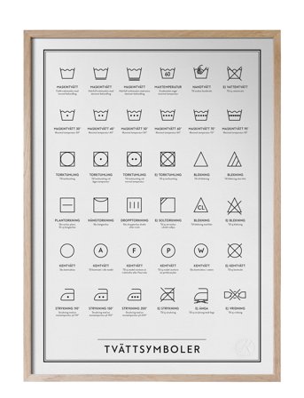 Kunskapstavlan | Tvättsymboler | 50X70