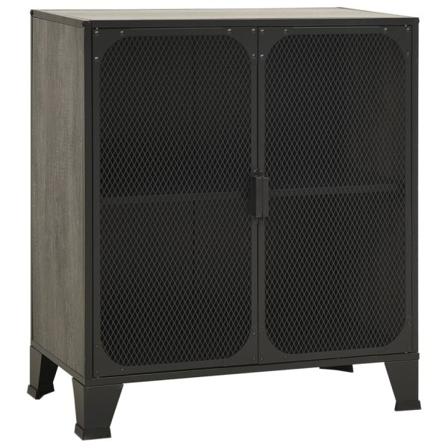 Vidaxl Förvaringsskåp 2 St Grå 72x36x82 Cm Metall Och Mdf Grå
