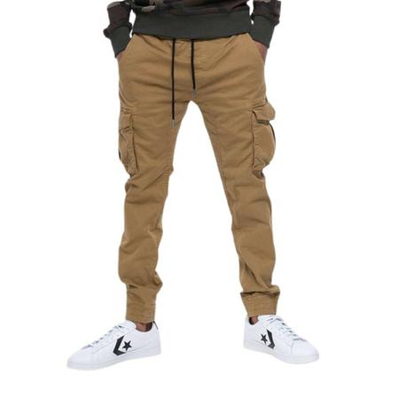 Alpha Industries, Spodnie Cotton Twill Joggers Brązowy, Mężczyzna, Rozmiar: S