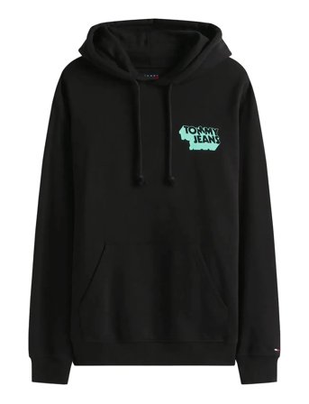 Tjm Stack Back Logo Hoodie Ext Black Tommy Jeans
