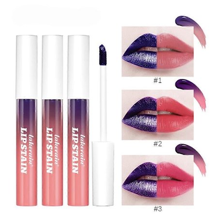 3 stk. Lip Stain, Peel Off Lip Liner Tattoo - Langvarig, Vanntett & Overføringssikker Lip Tint med Matt Finish, Høyt Pigmentert Farge