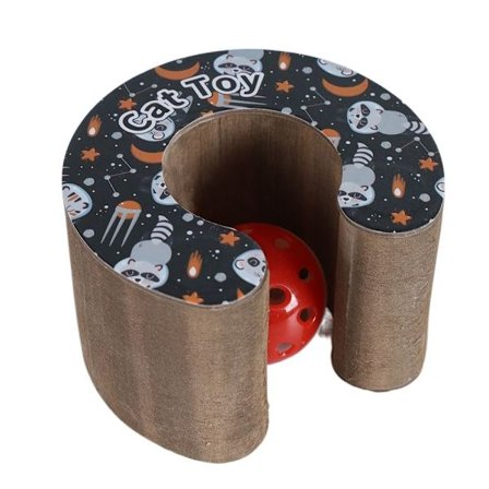 Orgelkatt Skrapebrett Lydklokke Ball SVART