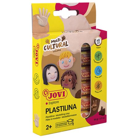 JOVI Plastilina Pâte à modeler ensemble de 6 Skintones 15 g