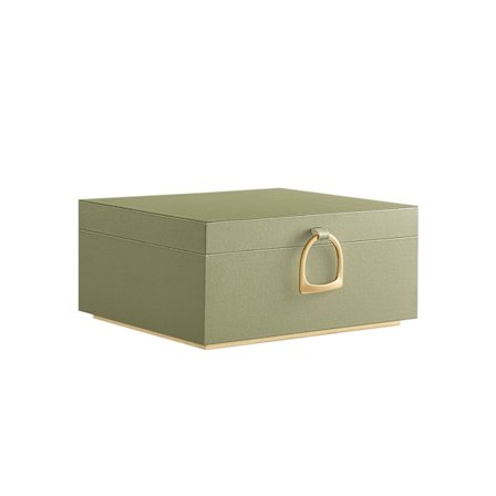 Rootz Laurel Green smykkeskrin - Organizer-etui - Opbevaringsbeholder - MDF-konstruktion - Fløjlsforing - Kompakt design - 20,5 cm x 24 cm x 11 cm